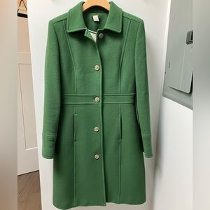 J. Crew Lady Day coat in green